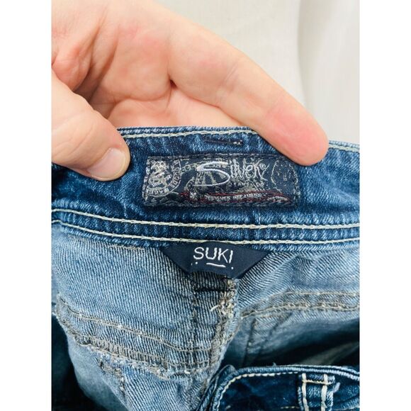 Silver Suki Women’s Jean’s Blue Denim Bootcut Western Glove Works Size 29 X 30 - Picture 10 of 10